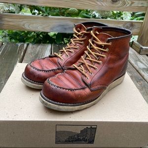 Red Wing 3375 Heritage 6" Classic Moc Toe Boots Womens Size 8.5 Oro Legacy